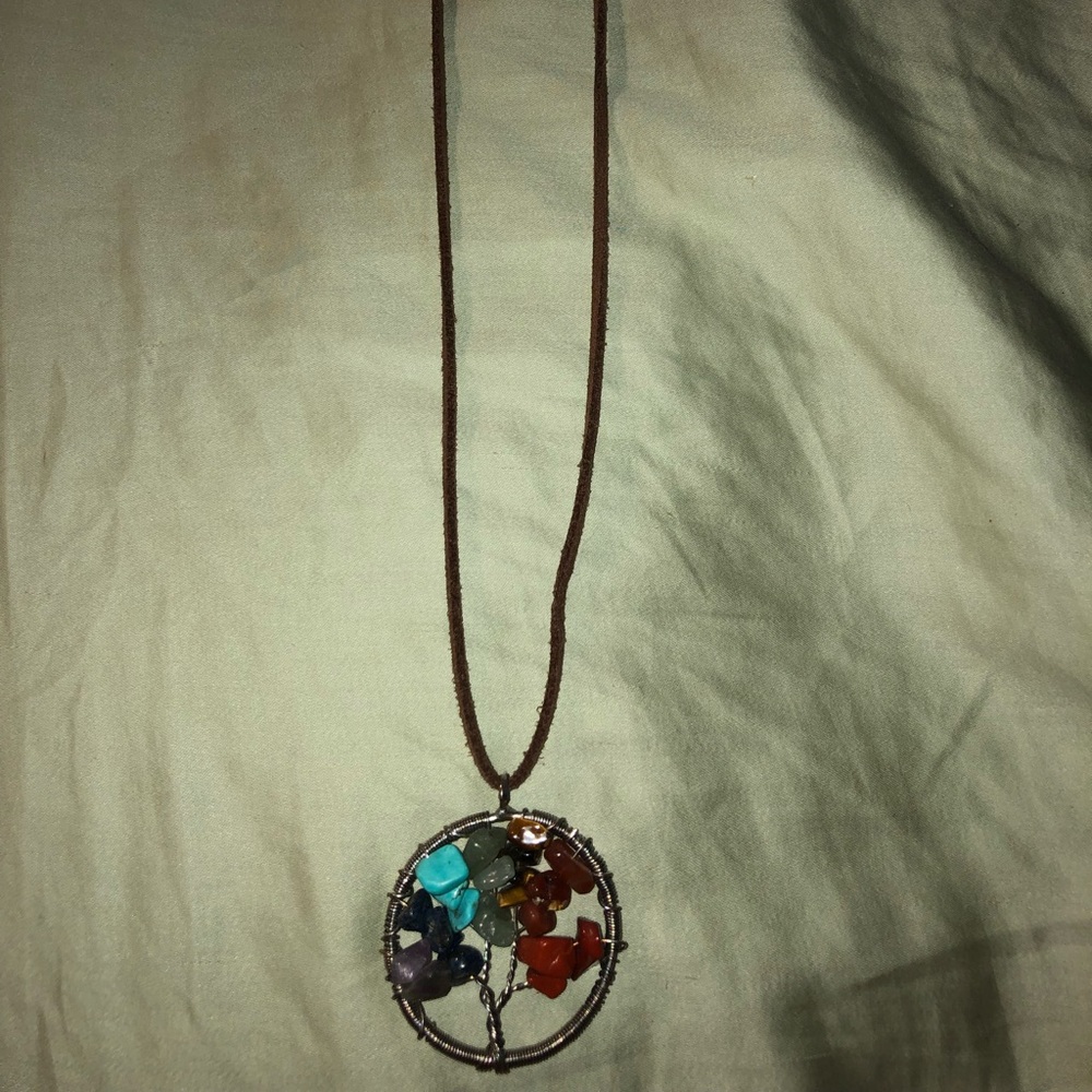 Wire wrap tree of life necklace